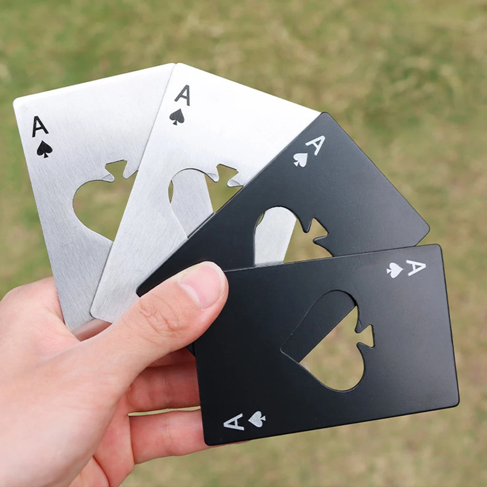 Stainless Steel Spades A Winemaker Bottle Opener Playing Cards Bottle Opener Credit Card Beer Bottle Opener