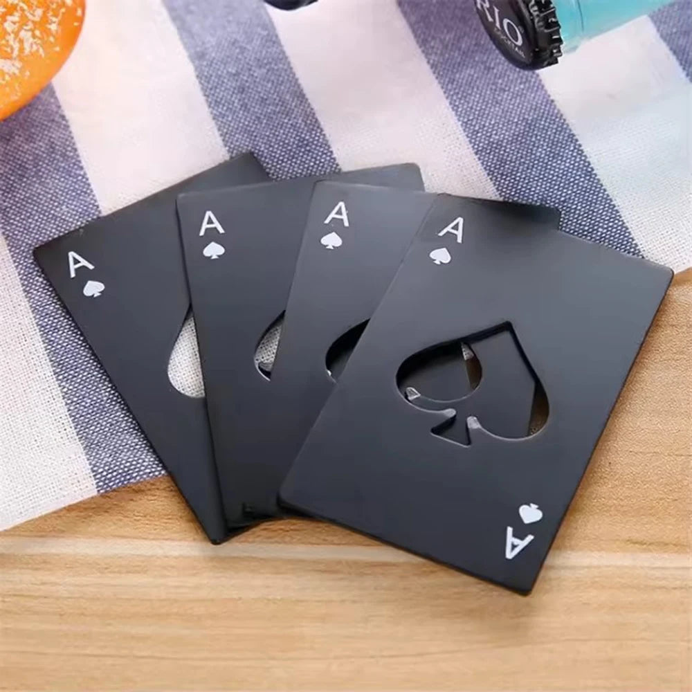 Stainless Steel Spades A Winemaker Bottle Opener Playing Cards Bottle Opener Credit Card Beer Bottle Opener