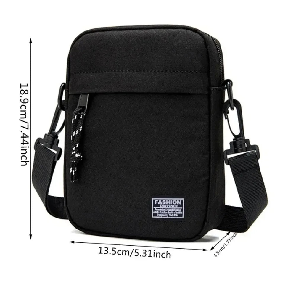 Shoulder Bag Oxford Cloth, Casual Men's Satchel Small Square Bag, Fashion Diagonal Crossover Hand Machine Women's Handbags Luggage