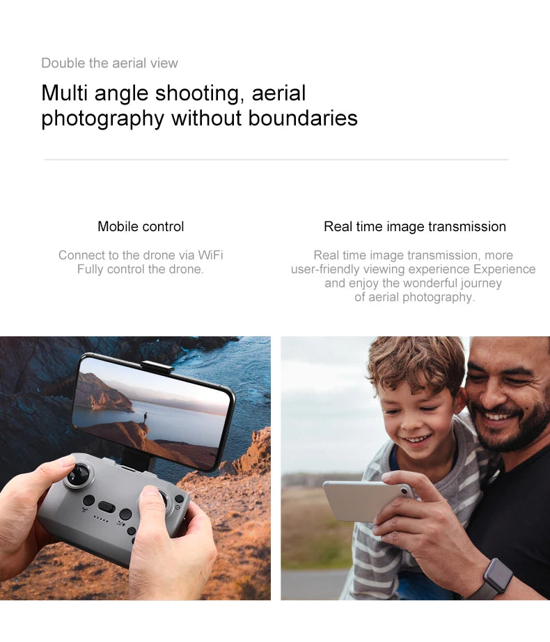 2025 NEW D16 Mini Drone with 180° Electric Adjustable 8K HD Camera WiFi Light Flow Drone Pocket Obstacle Avoidance Rc Quadcopter
