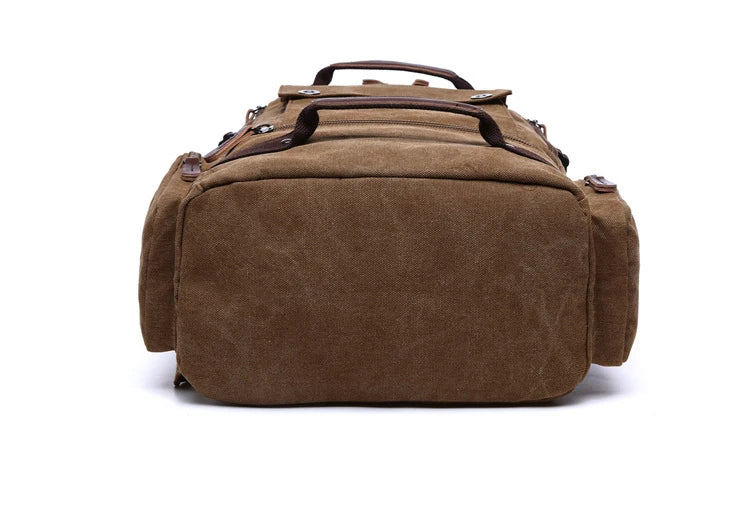 Large Canvas Travel Backpack Men Laptop Backpack Bag for Outdoor Travel Hiking Sports School Durable Men's Rucksack