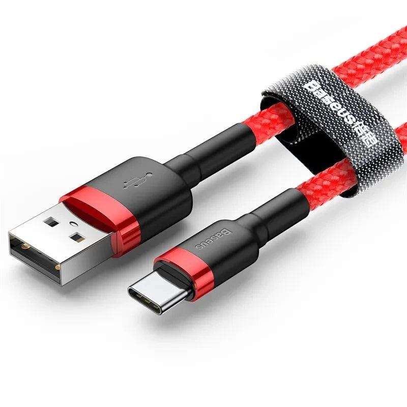 Baseus USB C Cable for oneplus 12 Quick Charge 3.0USB C Cable Fast Charging Cable Type C for Huawei Xiaomi 13 USB-C Charger Wire