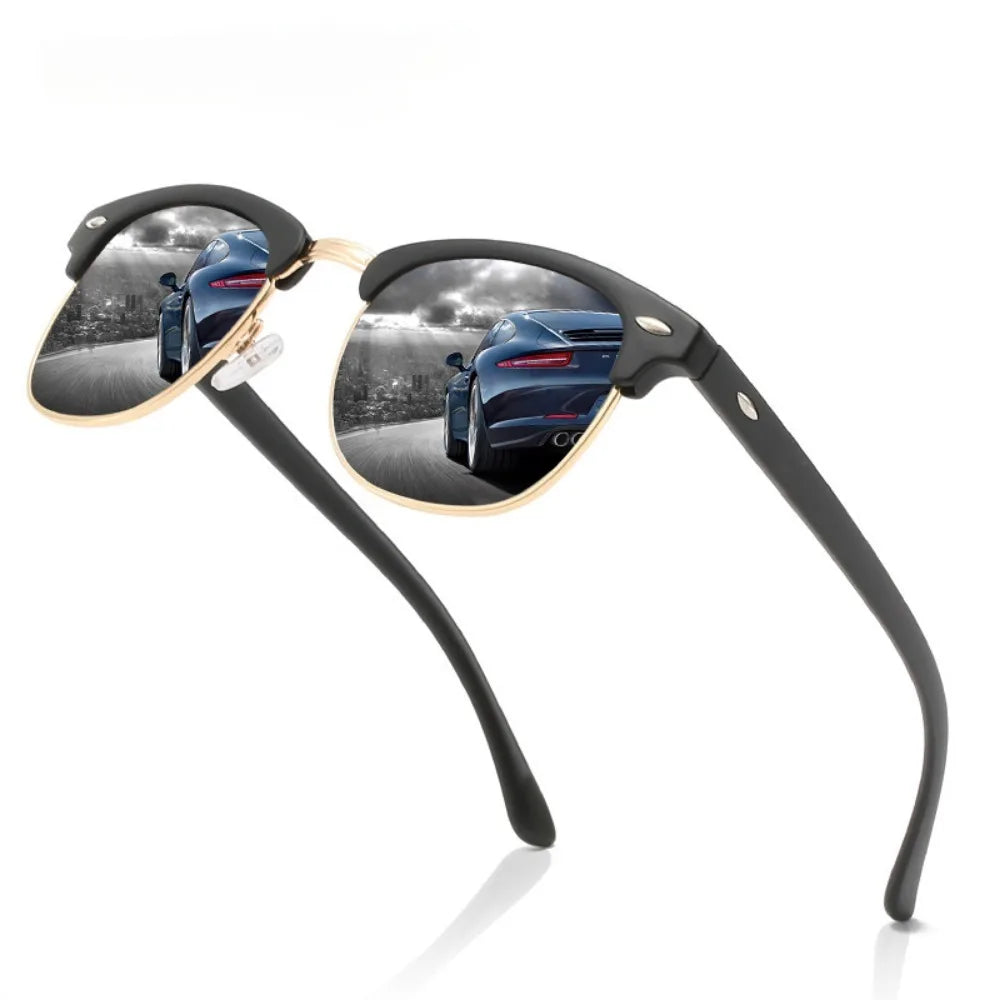 Classic UV Protection Summer Sunglasses for Men Oval Frame Driving Eyewear for Women
