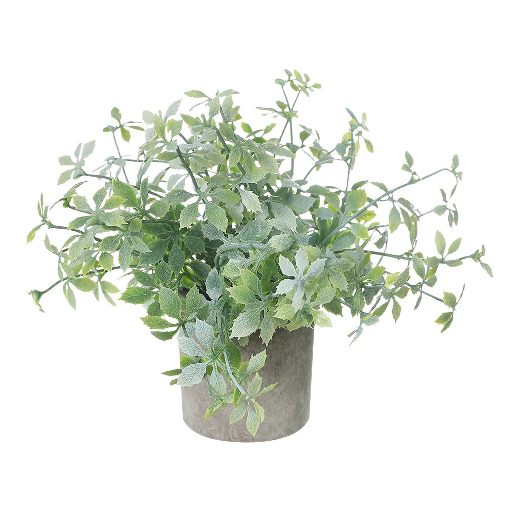 1/2PCS Artificial Plants Potted Eucalyptus Plant Small Fake Flower Bonsai With Pot Plant Desktop Office Home Restaurant Decor