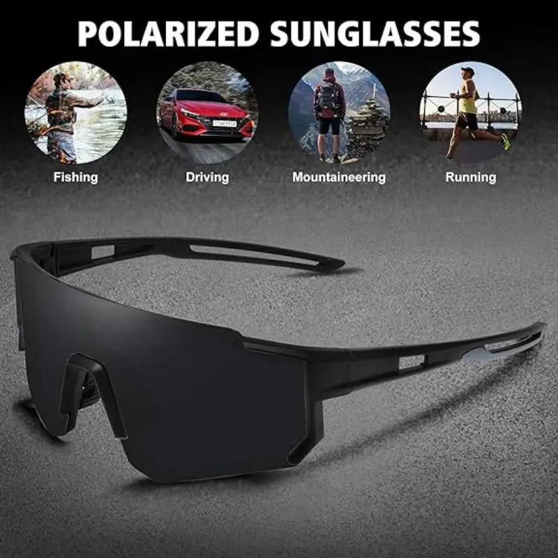 New Outdoor Riding Sunglasses One-piece Bicycle Windscreen European and American MEN'S Sports Sunglasses