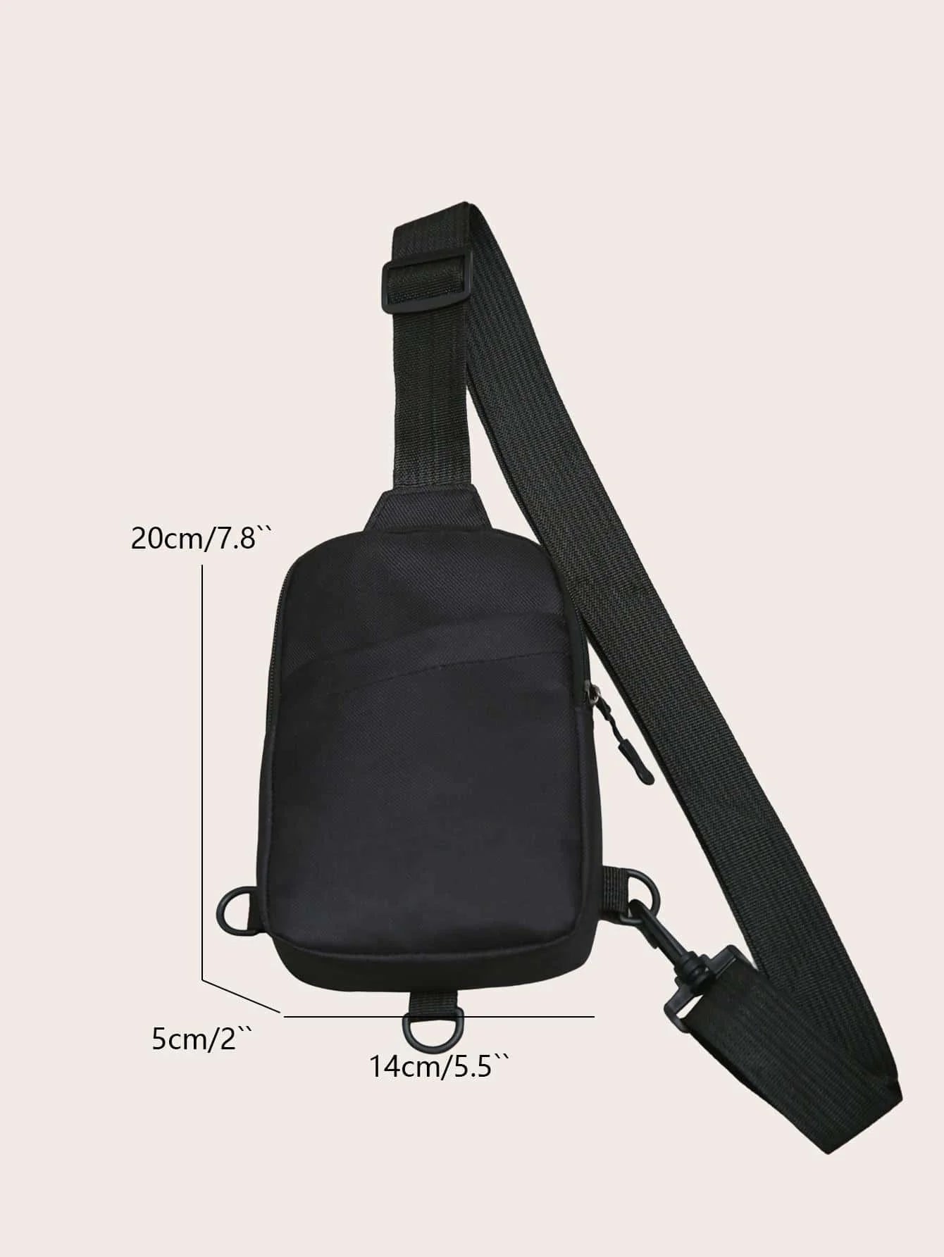 Mini Sling Bag, Black Bag, Fashion Shoulder Bag, Casual Chest Bag Backpack Variable Waist Bag, Mobile Phone Bag