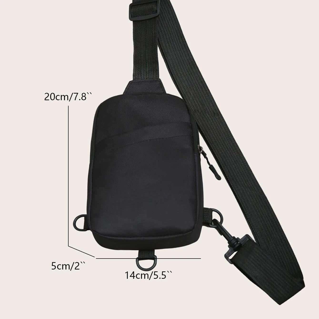 Mini Sling Bag, Black Bag, Fashion Shoulder Bag, Casual Chest Bag Backpack Variable Waist Bag, Mobile Phone Bag