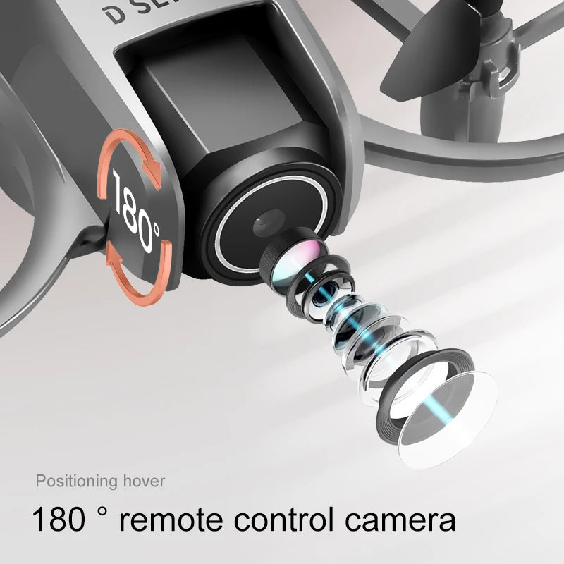 2025 NEW D16 Mini Drone with 180° Electric Adjustable 8K HD Camera WiFi Light Flow Drone Pocket Obstacle Avoidance Rc Quadcopter
