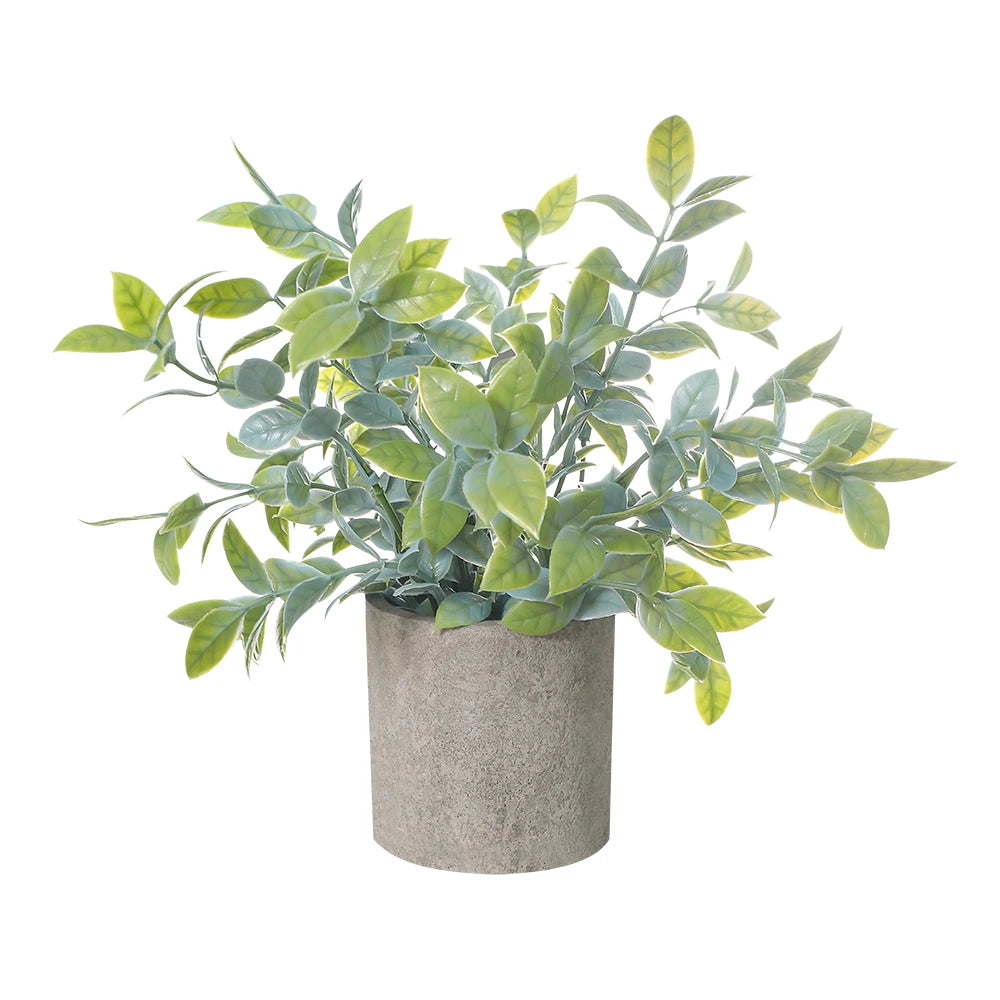 1/2PCS Artificial Plants Potted Eucalyptus Plant Small Fake Flower Bonsai With Pot Plant Desktop Office Home Restaurant Decor