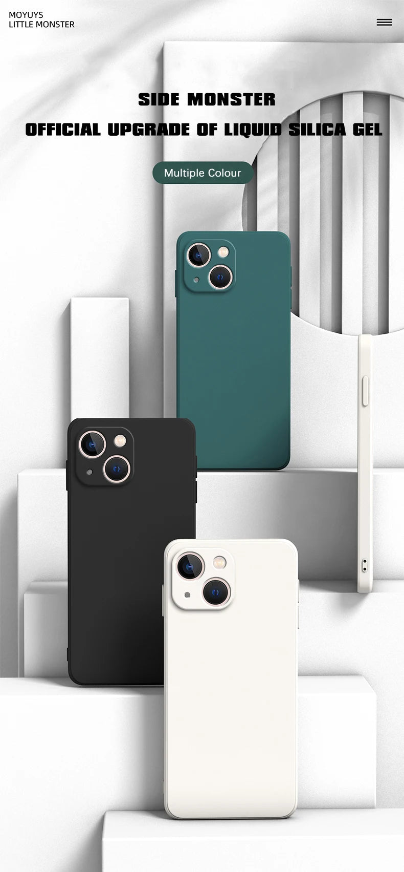 Square Square Liquid Silicone Phone Case for iPhone 14 Plus 11 12 13 14 Pro Max 12 13 mini Luxury Camera Protective Cover