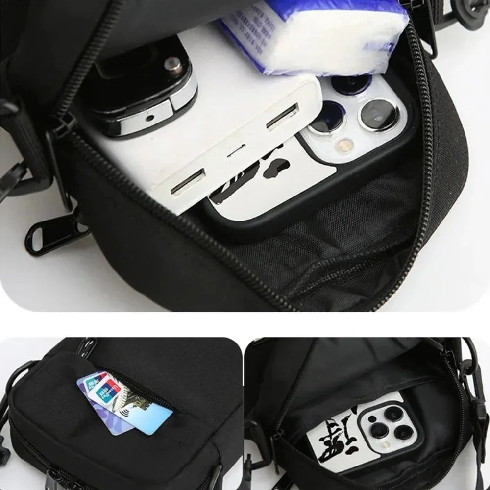 Shoulder Bag Oxford Cloth, Casual Men's Satchel Small Square Bag, Fashion Diagonal Crossover Hand Machine Women's Handbags Luggage