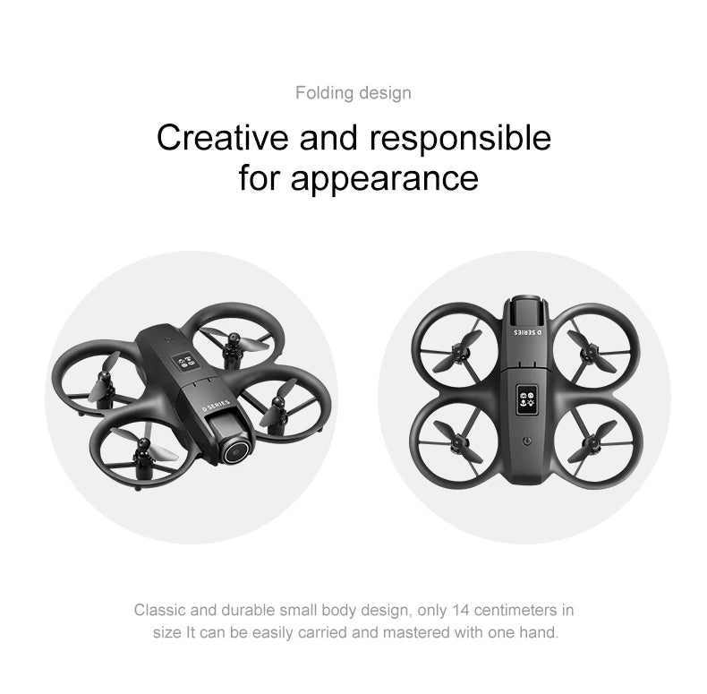 2025 NEW D16 Mini Drone with 180° Electric Adjustable 8K HD Camera WiFi Light Flow Drone Pocket Obstacle Avoidance Rc Quadcopter