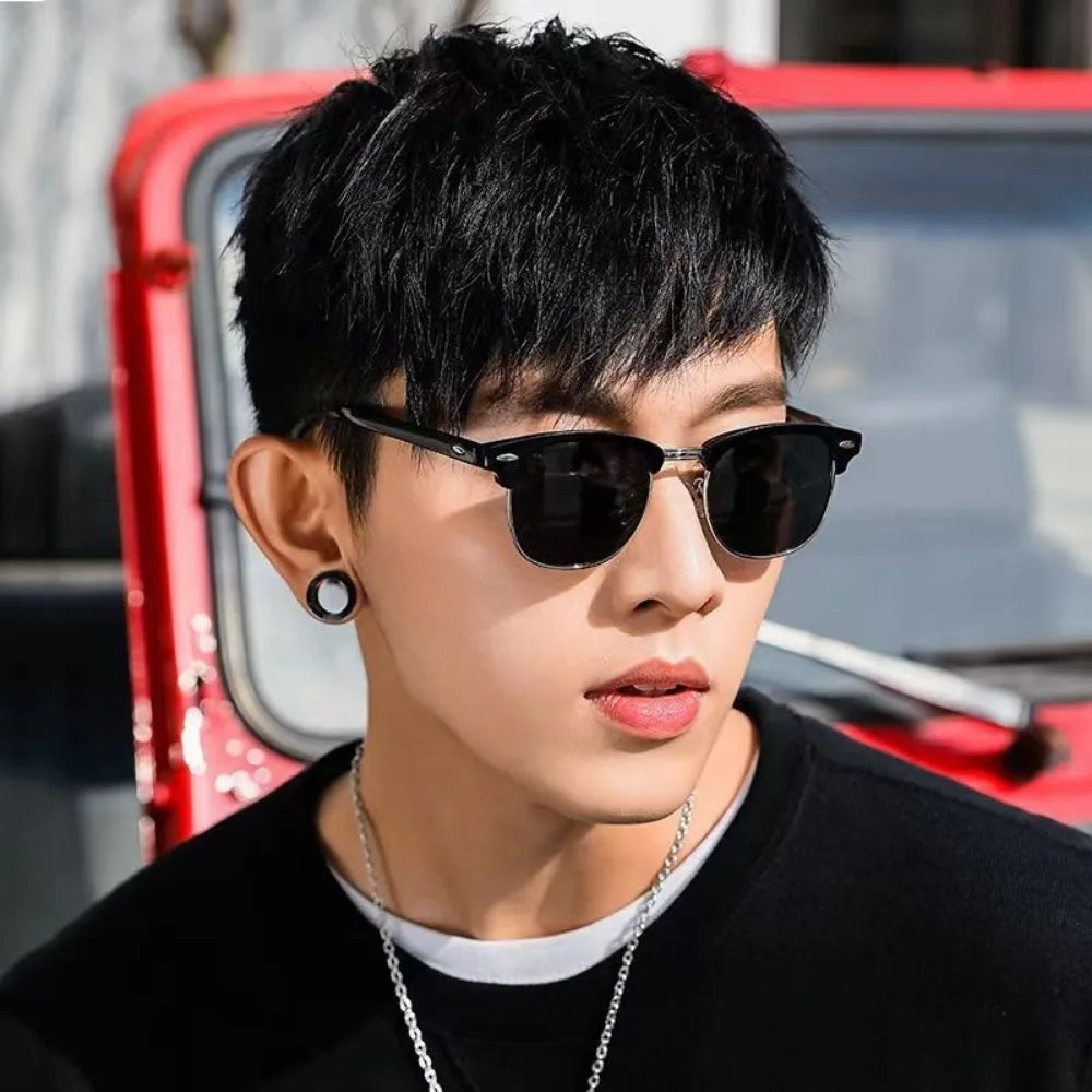 Classic UV Protection Summer Sunglasses for Men Oval Frame Driving Eyewear for Women