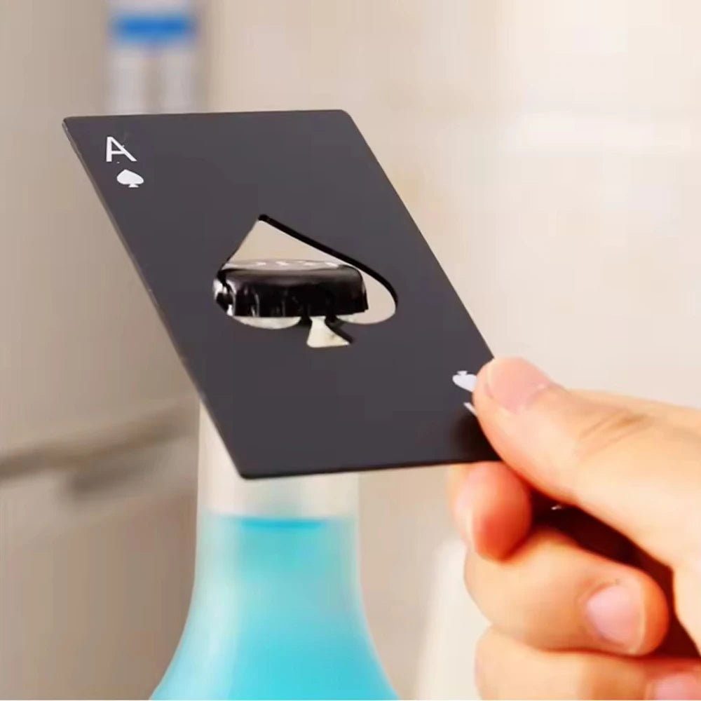Stainless Steel Spades A Winemaker Bottle Opener Playing Cards Bottle Opener Credit Card Beer Bottle Opener