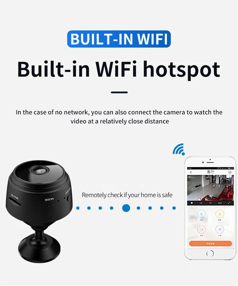 A9 Mini Camera WiFi Wireless Monitoring Security Protection Remote Monitor Camcorders Video Surveillance Smart Home
