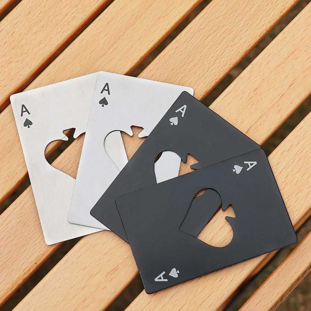 Stainless Steel  Spades A Winemaker Bottle Opener Playing Cards Bottle Opener Credit Card Beer Bottle Opener