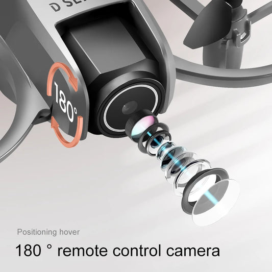 2025 NEW D16 Mini Drone with 180° Electric Adjustable 8K HD Camera WiFi Light Flow Drone Pocket Obstacle Avoidance Rc Quadcopter