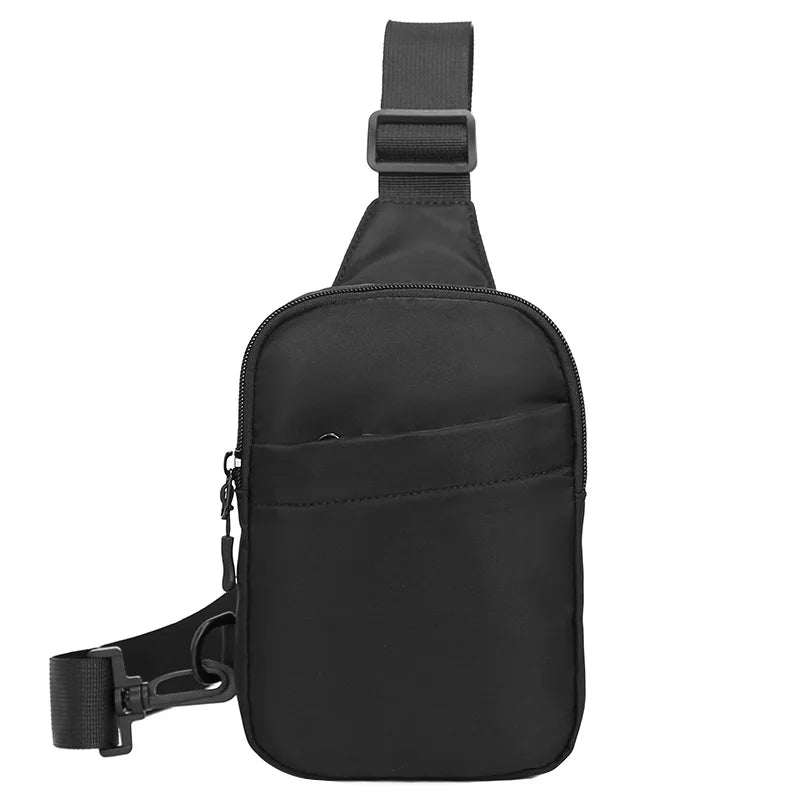 Mini Sling Bag, Black Bag, Fashion Shoulder Bag, Casual Chest Bag Backpack Variable Waist Bag, Mobile Phone Bag