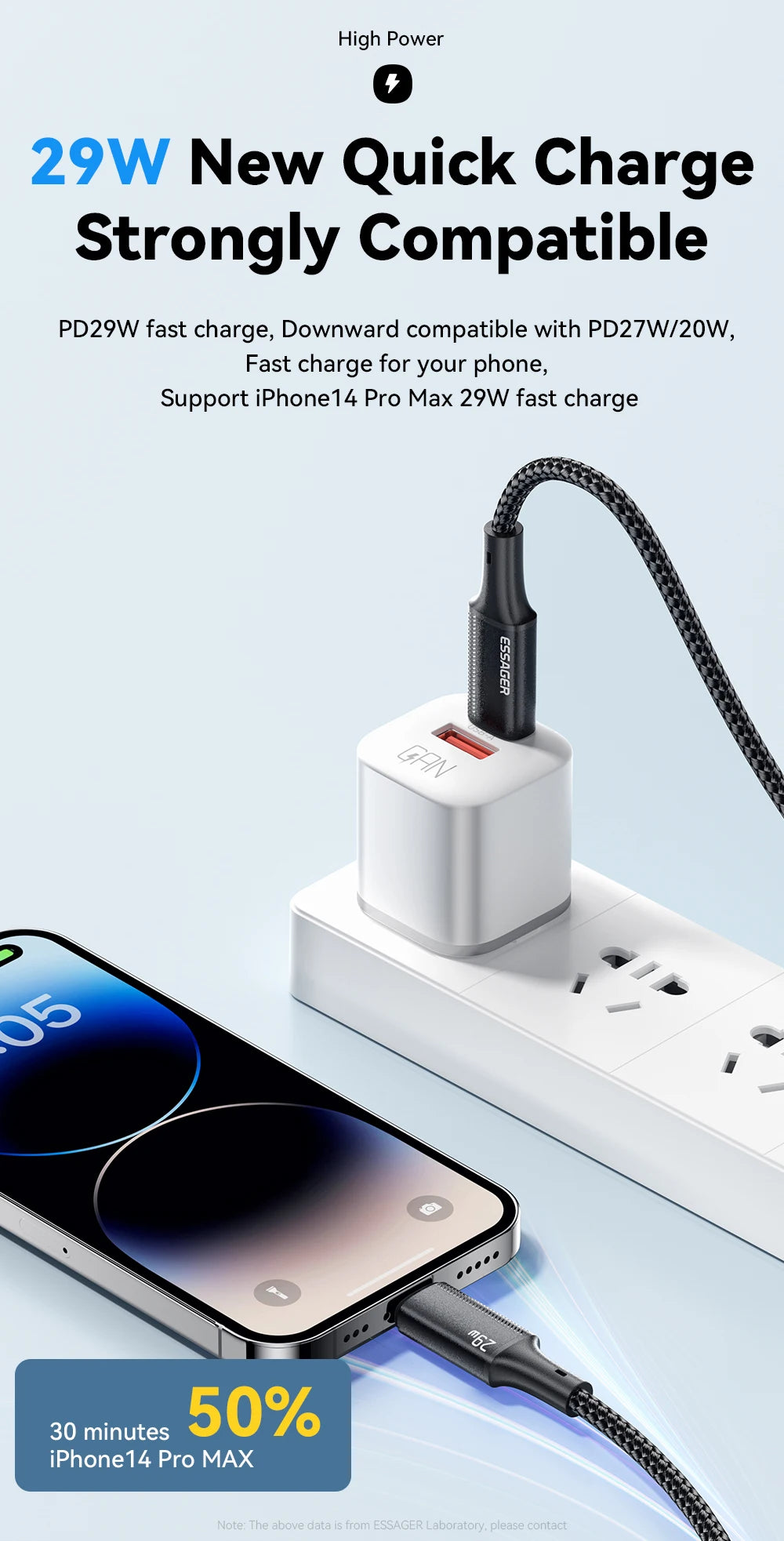 Essager USB C Cable For IPhone 14 13 12 11 pro Max 8 Plus 20W Fast Charging Cable Type C To Lighting Date Wire For iPad Macbook